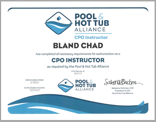 Fully Online CPO Certification Arkansas Pool Certs